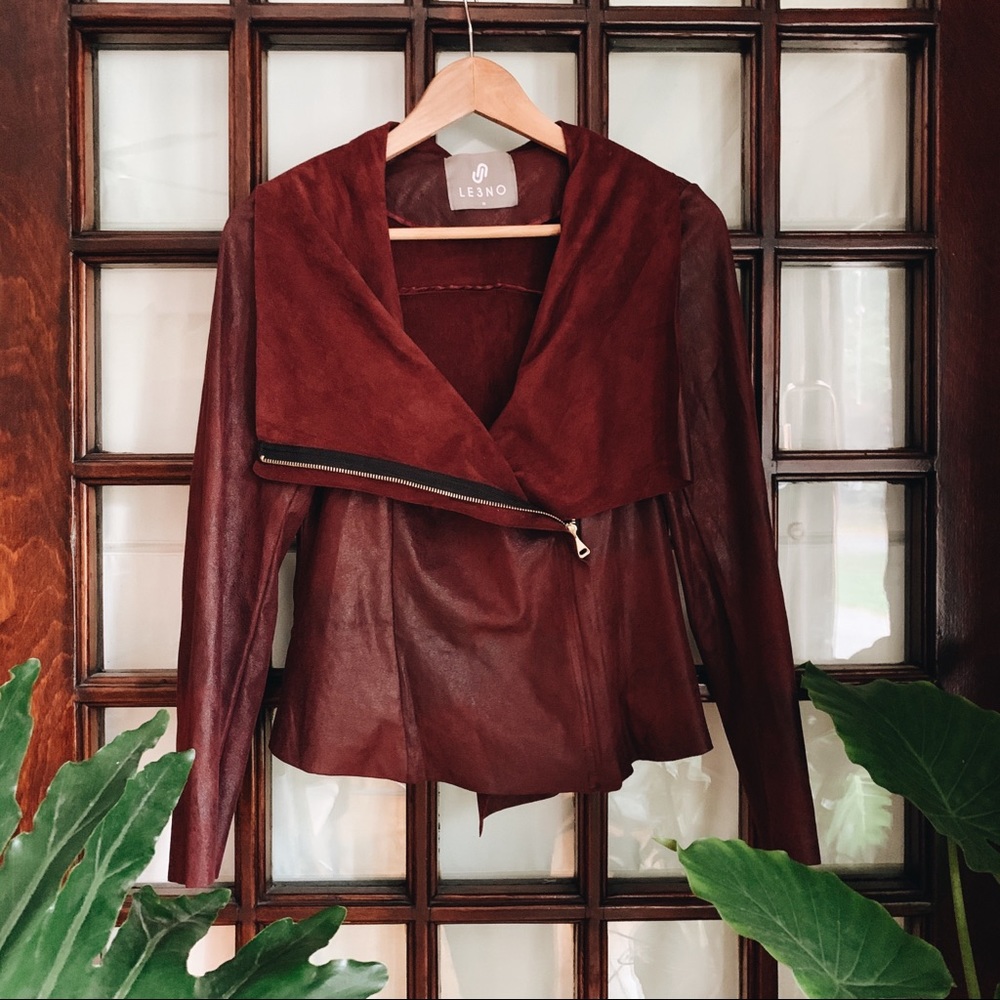 VICI Wine Faux Suede Paramount Jacket Medium
